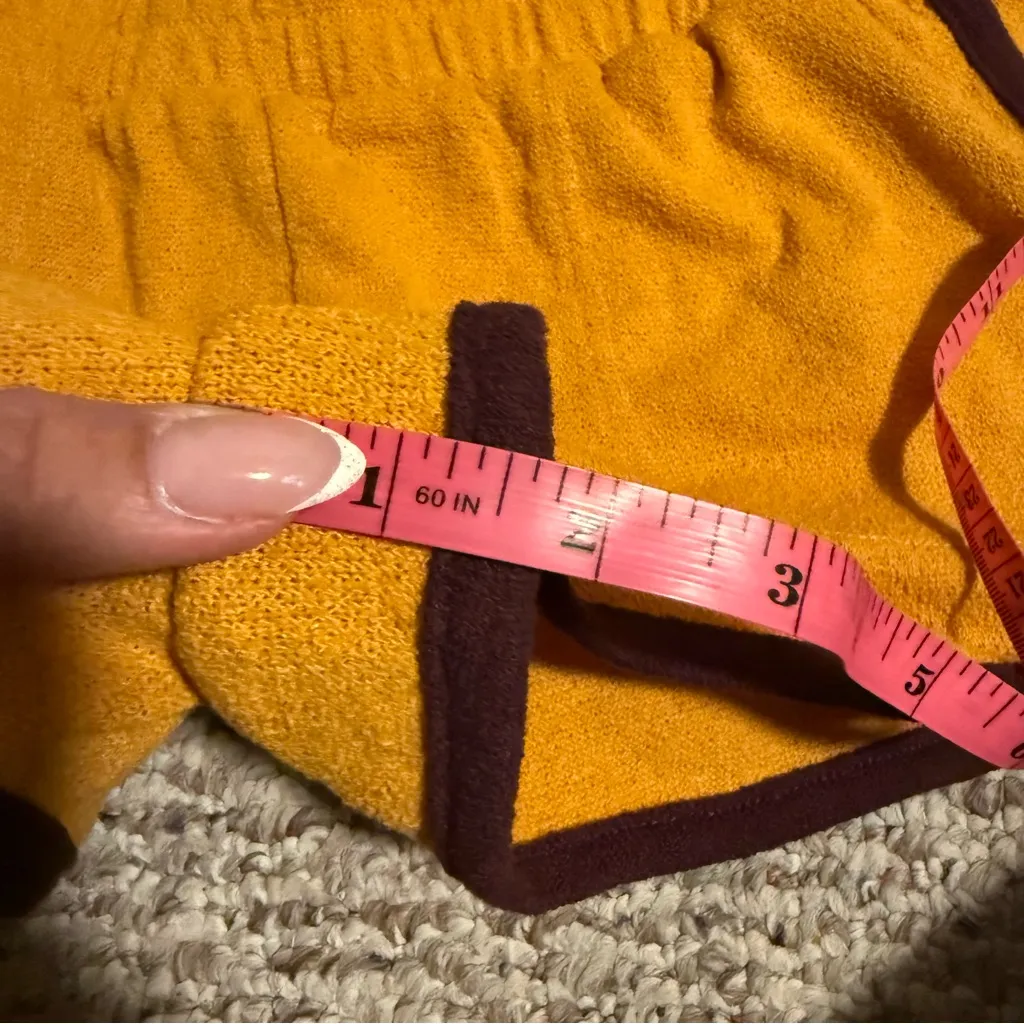 NWT Free People Beach Barbra Matching Set Terry Mustard Yellow- Size XS - Image 5