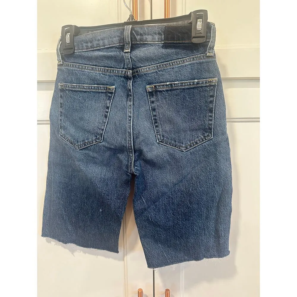 Etica size 24 women’s shorts raw hem casual 9” inseam Jean Blue - Image 4