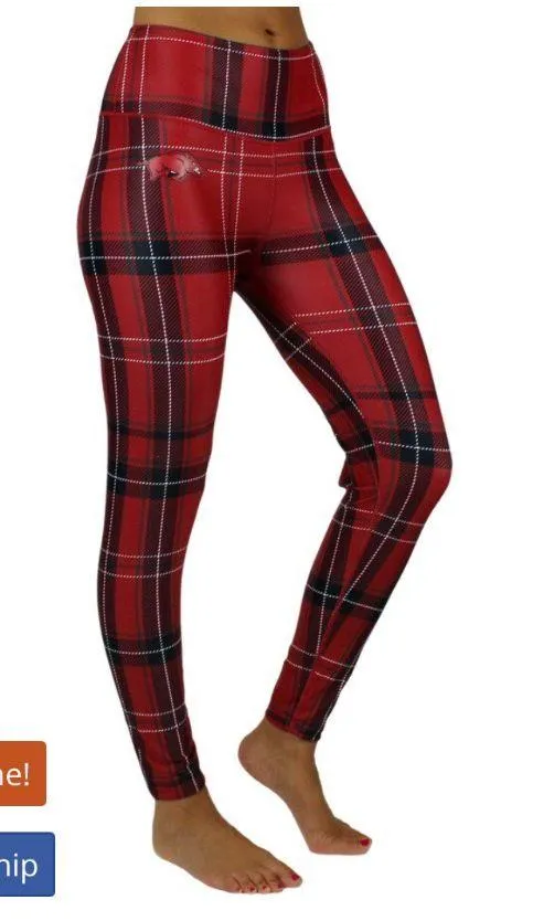 Arkansas Razorbacks  Women's NC Plaid Leggings - Image 4