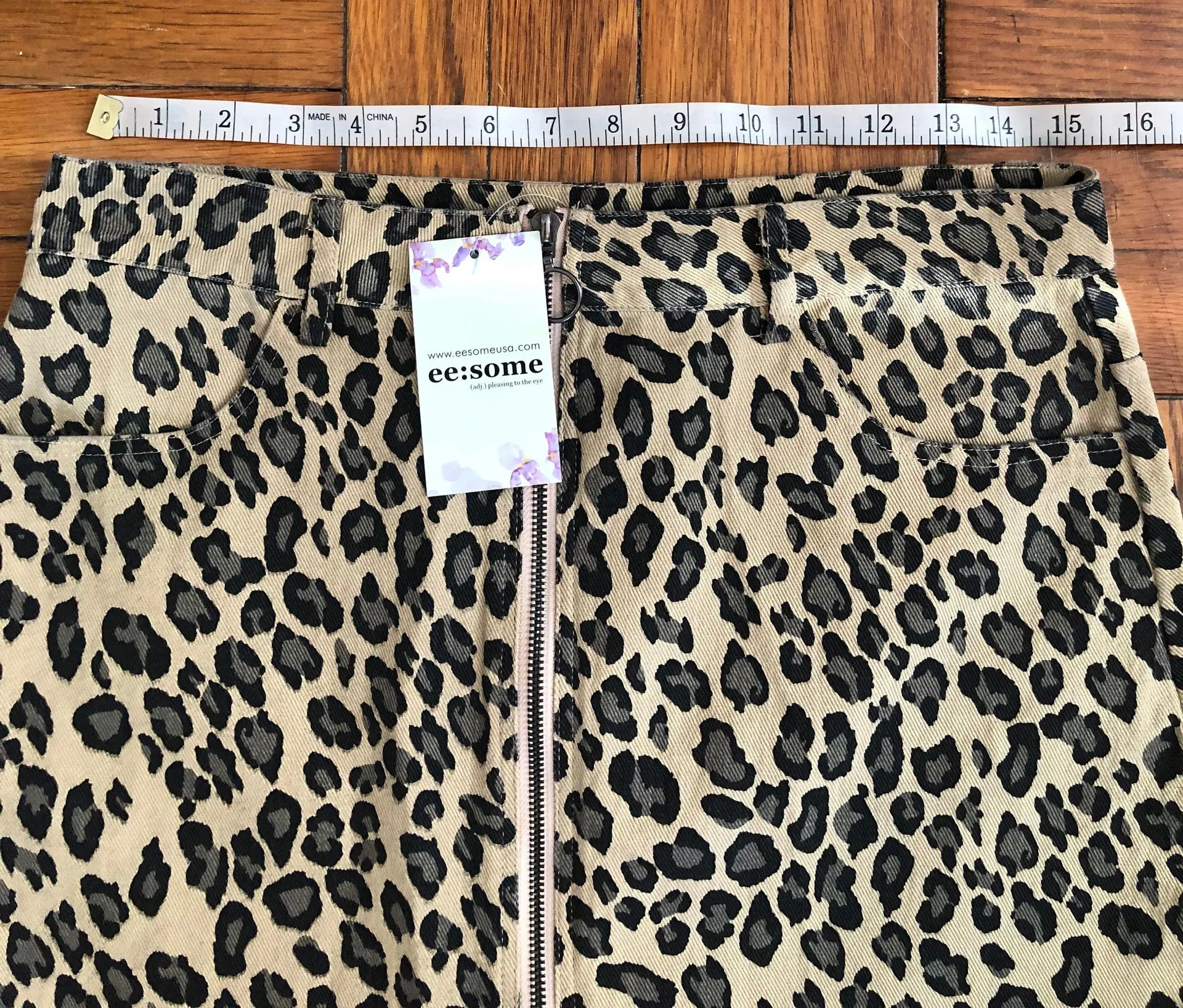 ee:some Leopard Zip Mini Skirt - Image 4