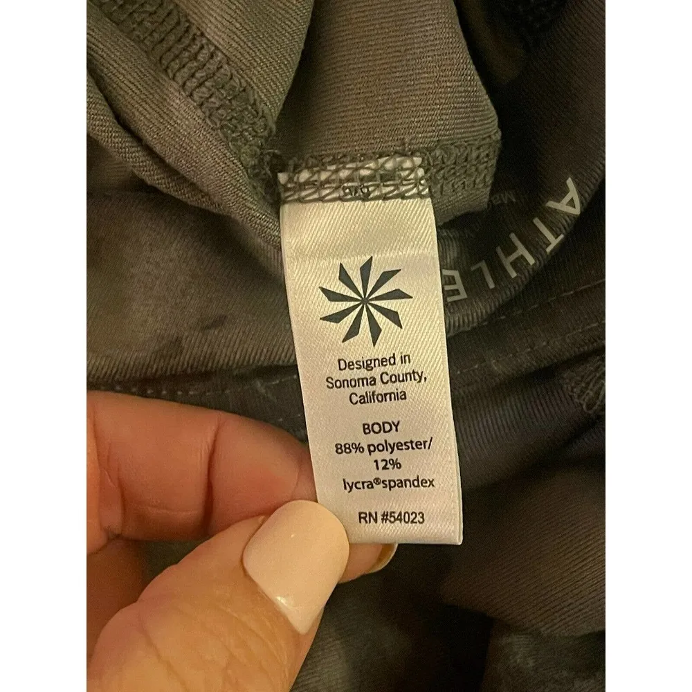 Athleta High Rise Floral Crush Chaturanga Tight Leggings Size XS Tie dye Gray - Image 5