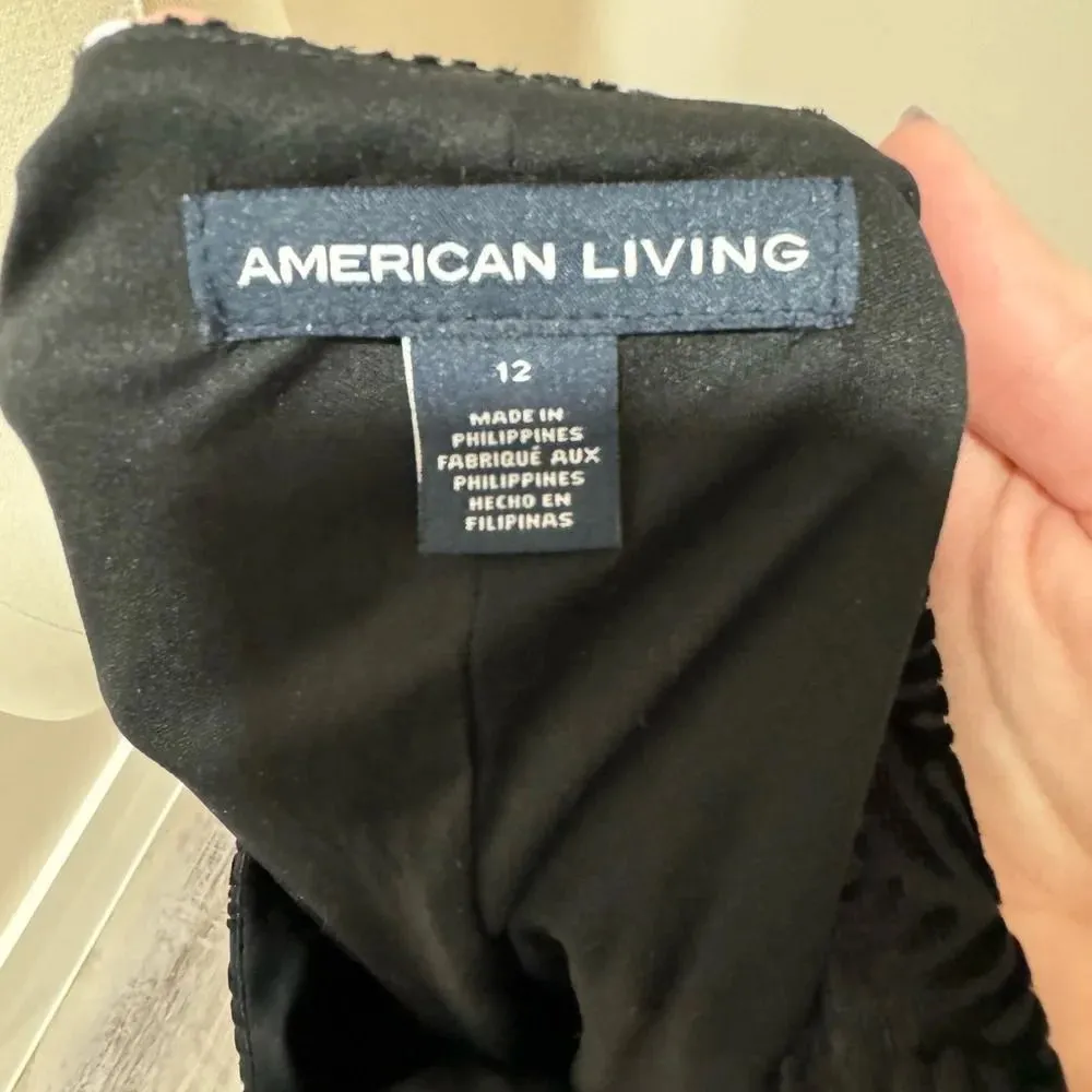 American Living by Ralph Lauren black floral dress‎ Size 12 - Image 4