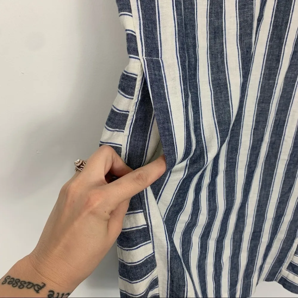 Madewell Stripe-Play Button-Back Tee Dress Size XXS - Image 6