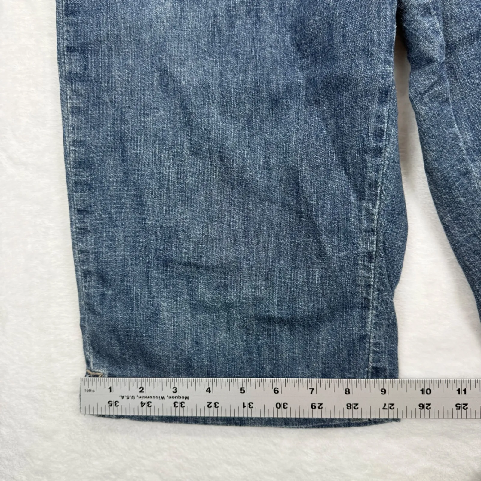 J Jill Denim Culottes Cropped Wide Leg Drawstring Waist Blue Jeans Size 2 - Image 5