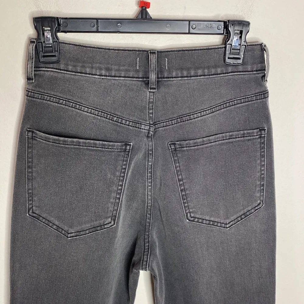 Express Slim super high rise embellished washed black jeans size 2 - Image 4