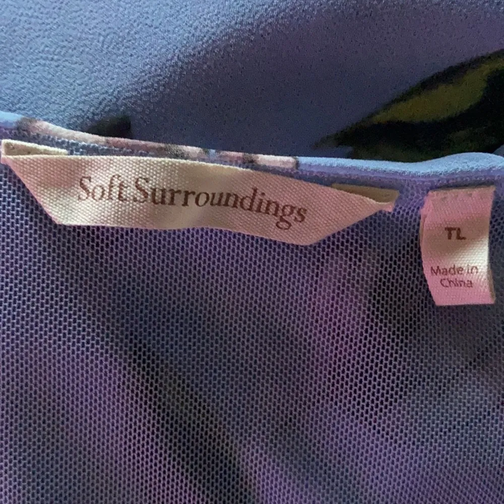 Soft Surroundings TieredSleeveless Floral Dress TL - Image 9