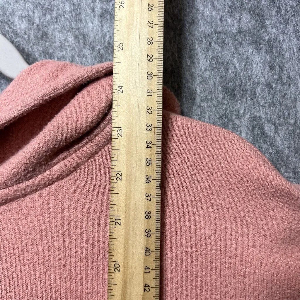 Volcom Zip Up Hoodie Women Small Pink‎ Lived In Lounge Fleece Sweatshirt - Image 7