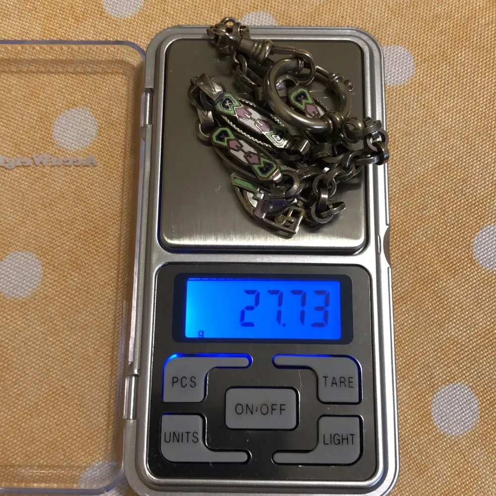 Vintage Ankle Bracelet enameled silver - Image 13