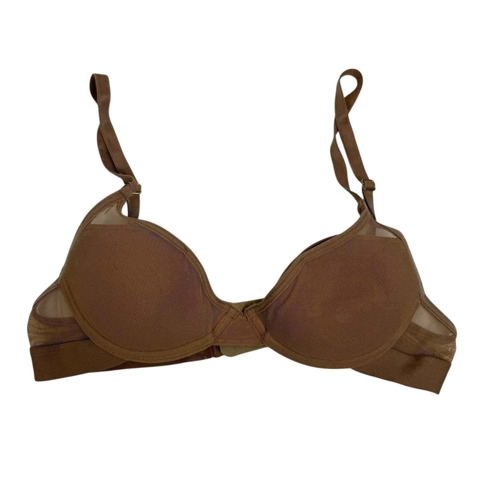 Pepper 32A Bra Mesh All You Comfort Normcore Everyday Lightly Lined Underwire Brown Size undefined - Image 2
