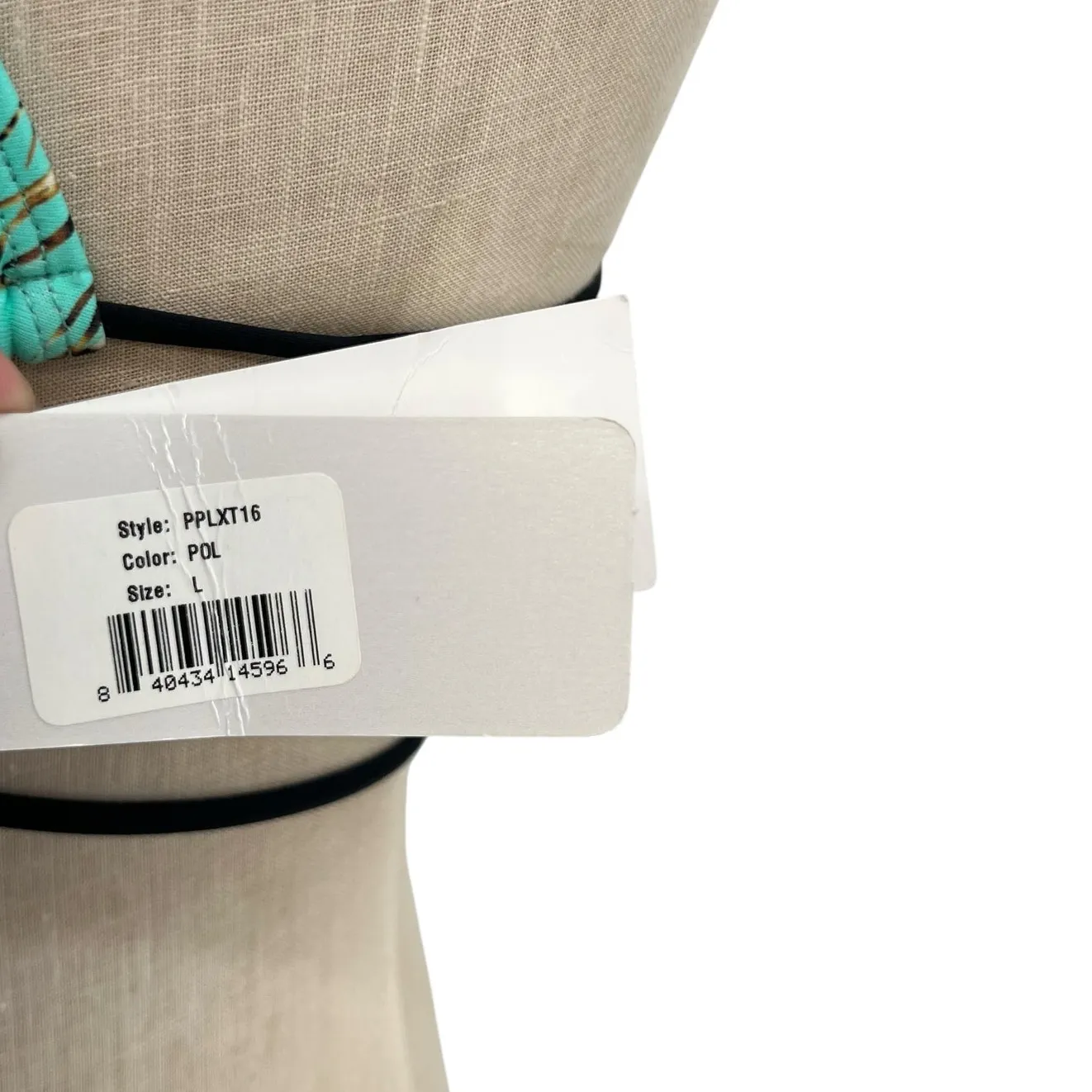 L Space‎ Lexie Wrap Bikini Top Pools & Palms Print Blue Green Size Large - Image 9