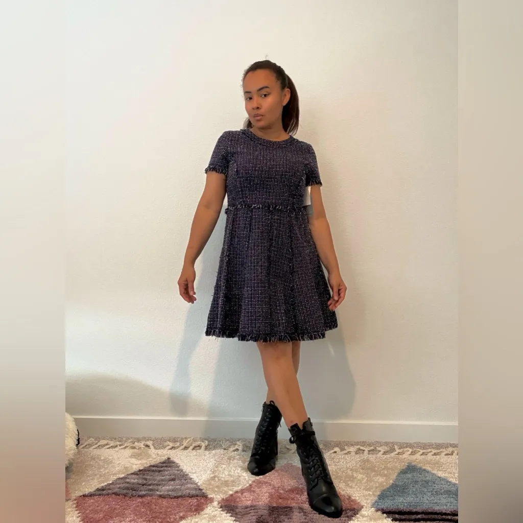 Eliza J Black Tweed Mini Dress - Image 8