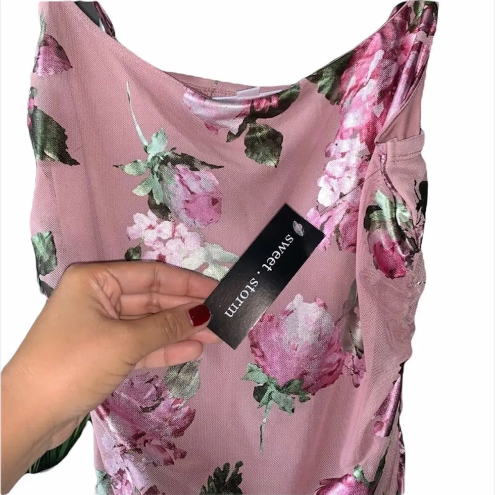 ✨Floral Mesh Ruched Mini Dress✨ - Image 8