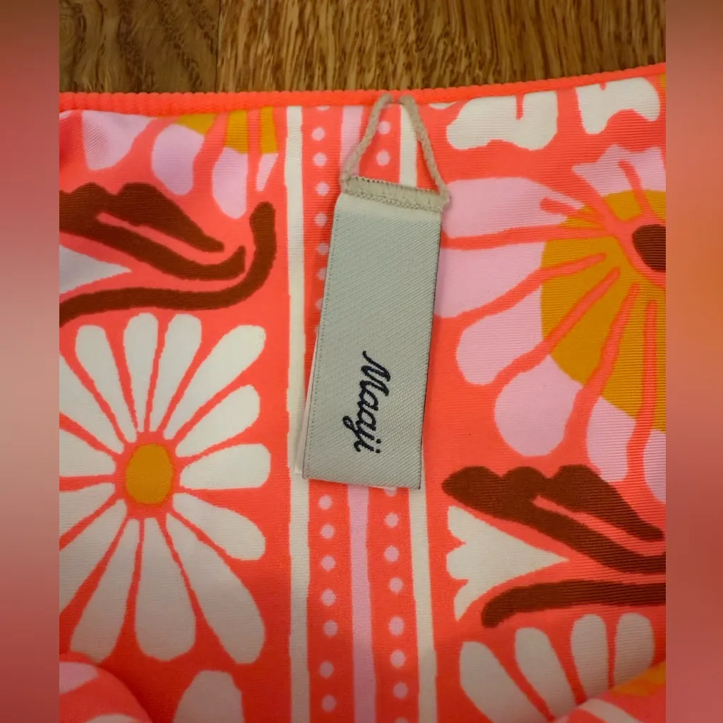 Maaji Reversible Retro Flowers Bikini Bottoms Size Large - Image 5