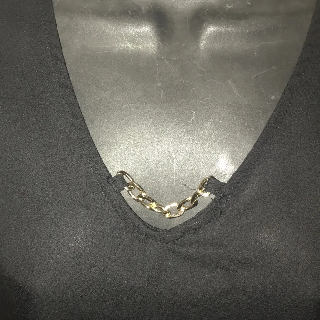 New sheer Tank top with chain tunic sleeveless s JM Martin Y2k small - Image 4