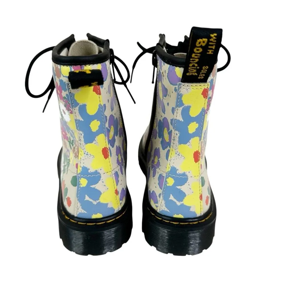 Dr. Martens Boots Womens 6 Floral Print Lace Up 1460 Y Multicolor Docs - Image 4