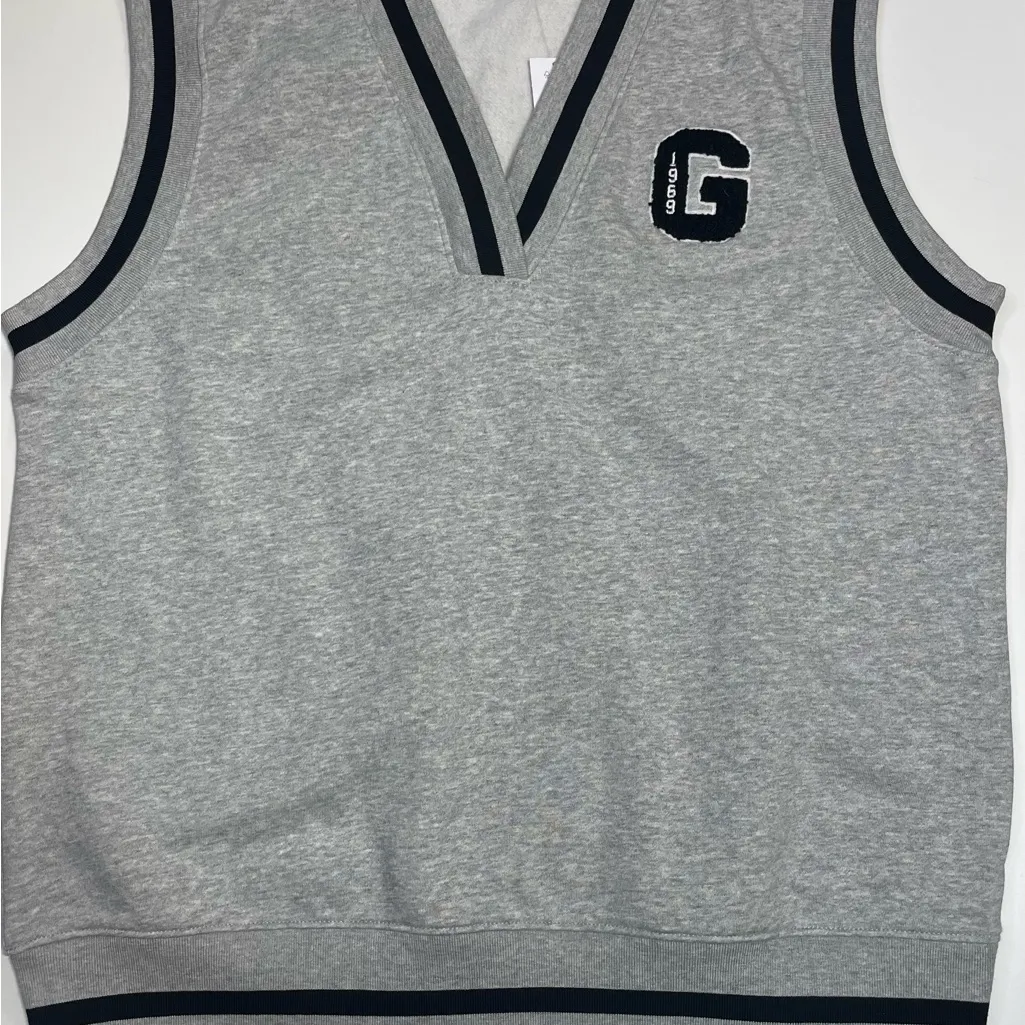 GAP Gray‎ V-Neck Tank Top with Black Trim - Image 2
