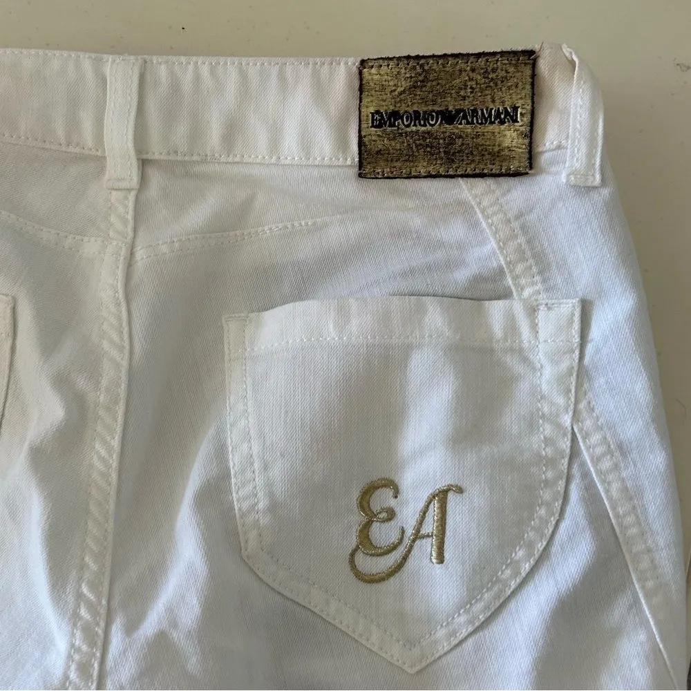 Emporio Armani White New Sabrina Skinny Jeans Designer Size 28 - Image 13