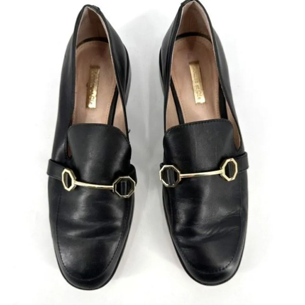 Louise Et Cie Bayne Womens Leather Slip On Round Toe Loafer Shoes Black Size 8.5 - Image 2