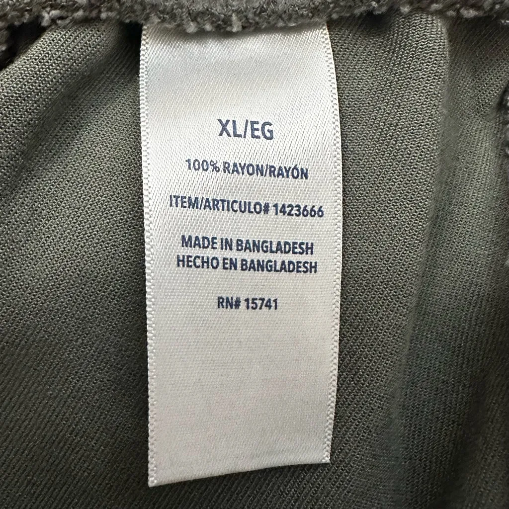 Splendid Green Camo Elastic Waist Pull On Jogger Pants, Size XL - Image 9