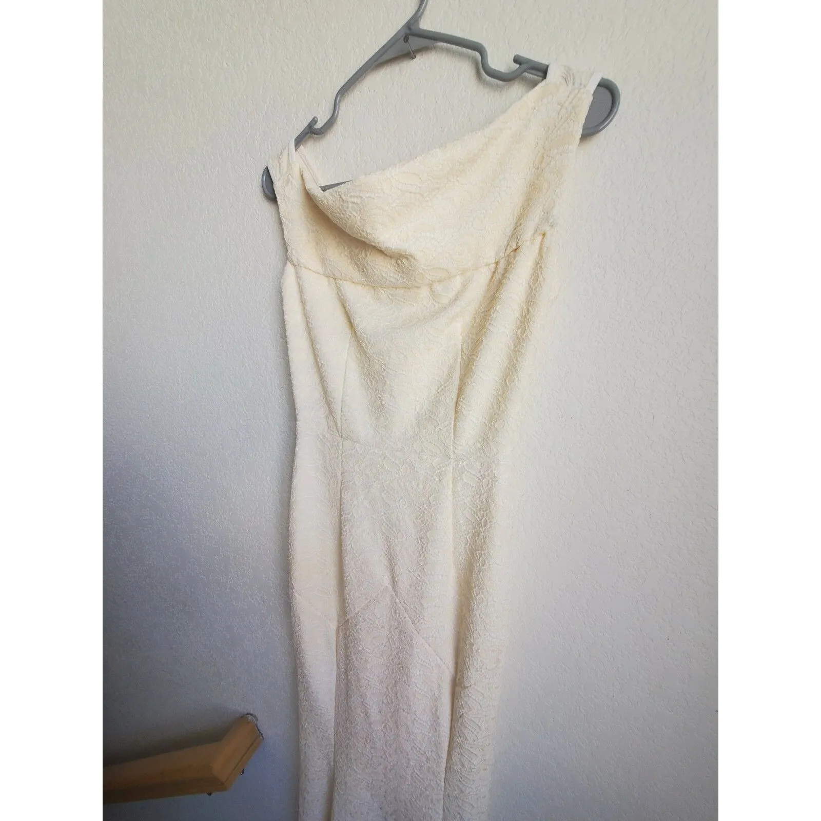 Muxxn Wedding Dress Women Small Fit Flare Cream White Boat Neck Mermaid Prom Size undefined - Image 10