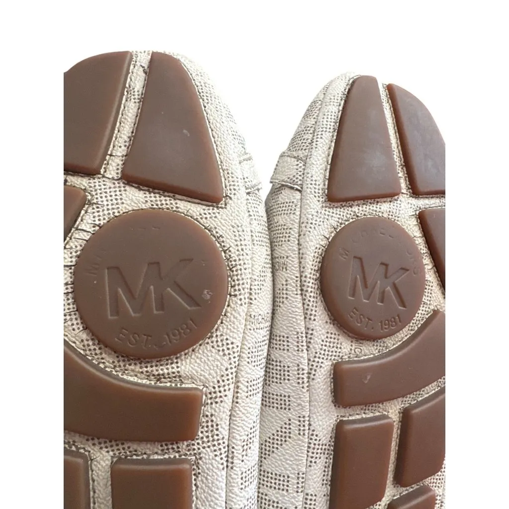 Michael Kors Womens Ballet Flats Slip-On Logo Beige Size 8 SKU 8854 - Image 5