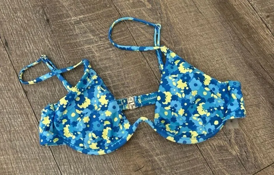 NWOT SHEIN Blue and Yellow Bikini Bikini - Image 2