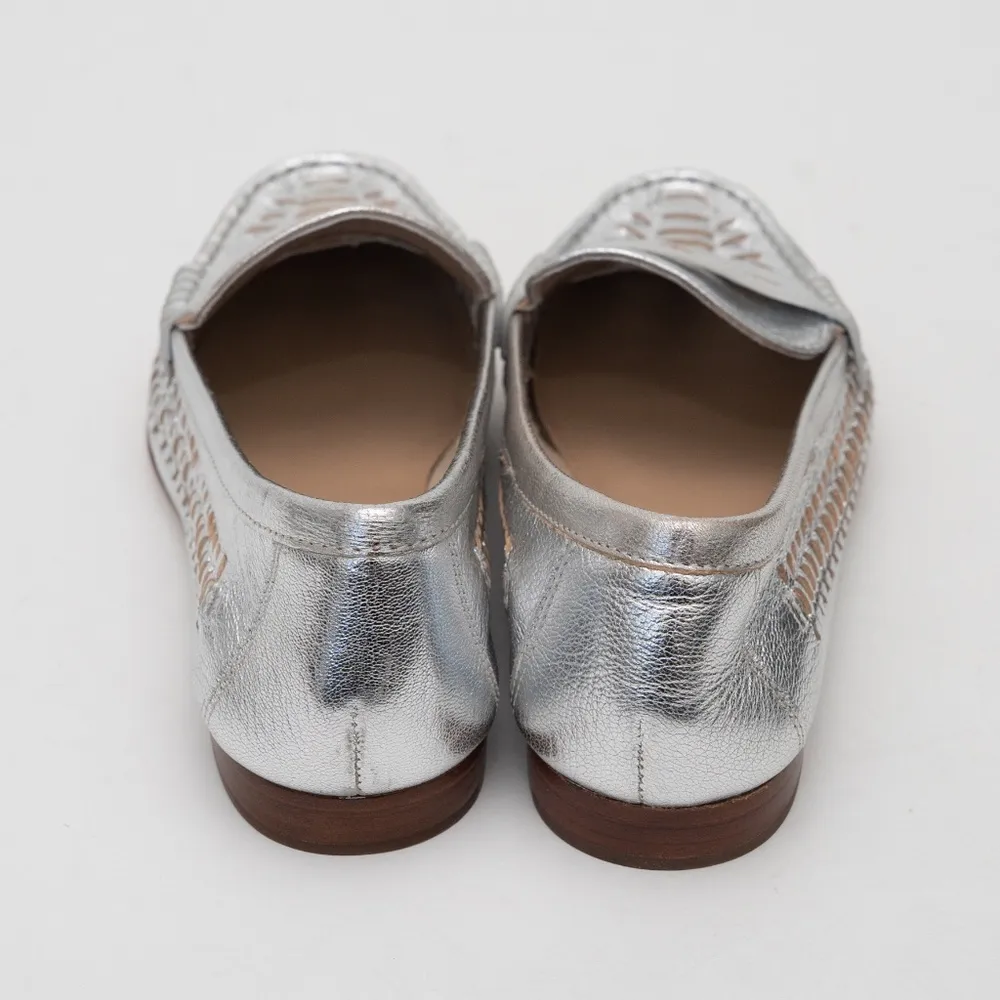 Veronica Beard. Penny Woven Silver Flats. - Image 6