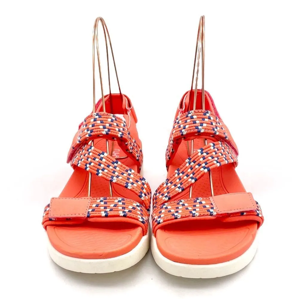 Ryka Rowana Elastic Gore Sport Sandals in Living Coral and Blue Women’s Size 9.5 - Image 9