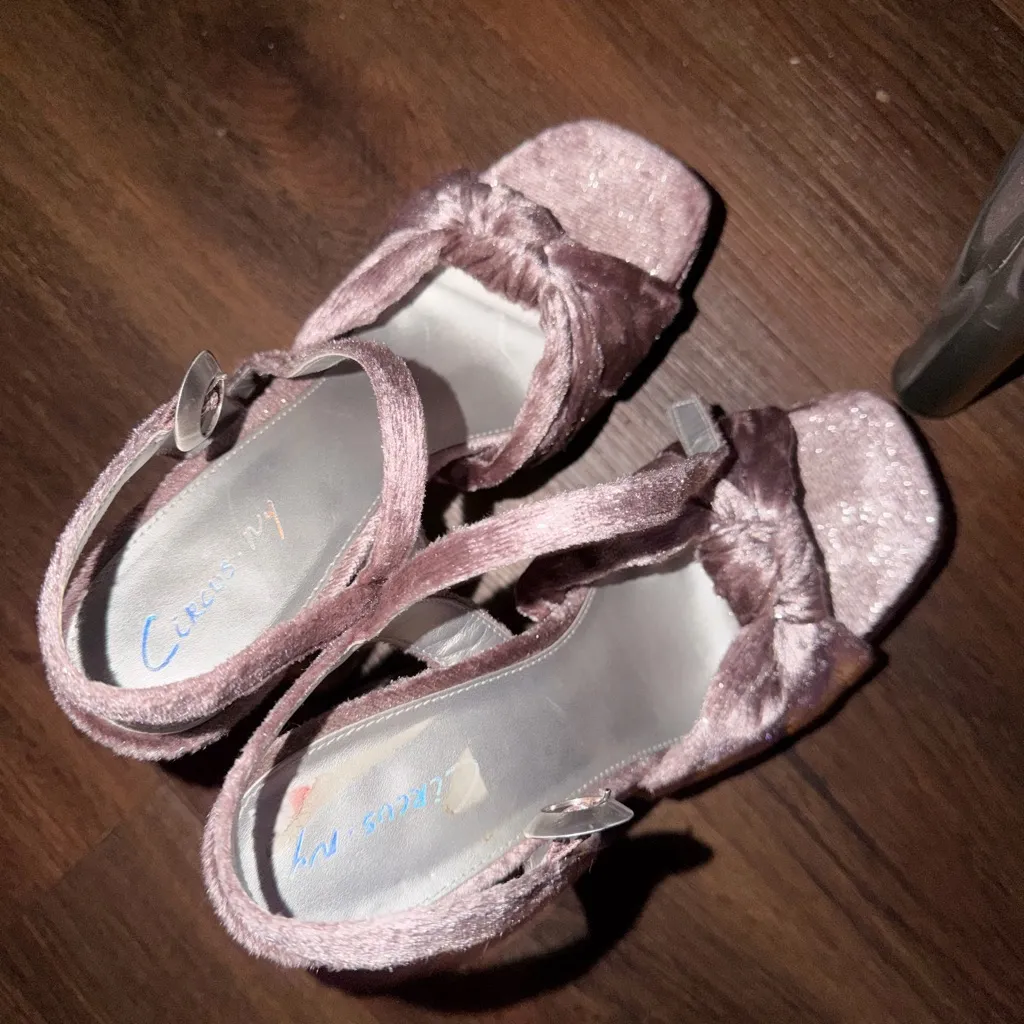 Free People X Sam Edelman Audrea Platform Heels mauve logo bow $140
8.5 party - Image 5