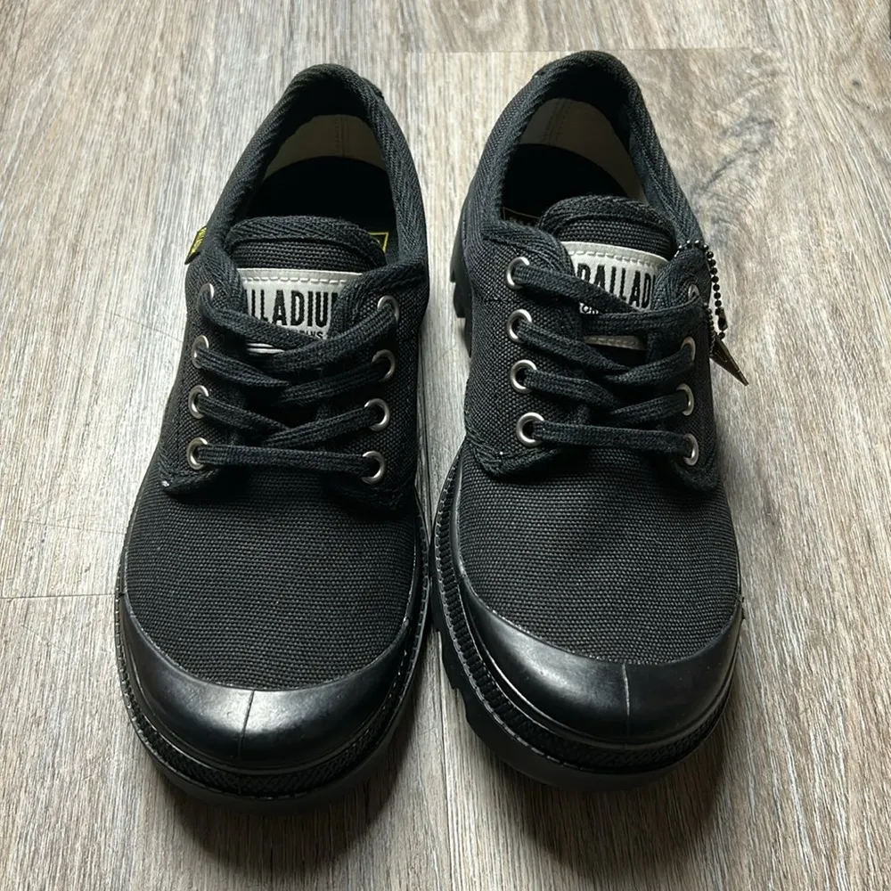 Palladium Pampa Black Oxford Sneakers Classic Low-Top Design Size 5 - Image 5