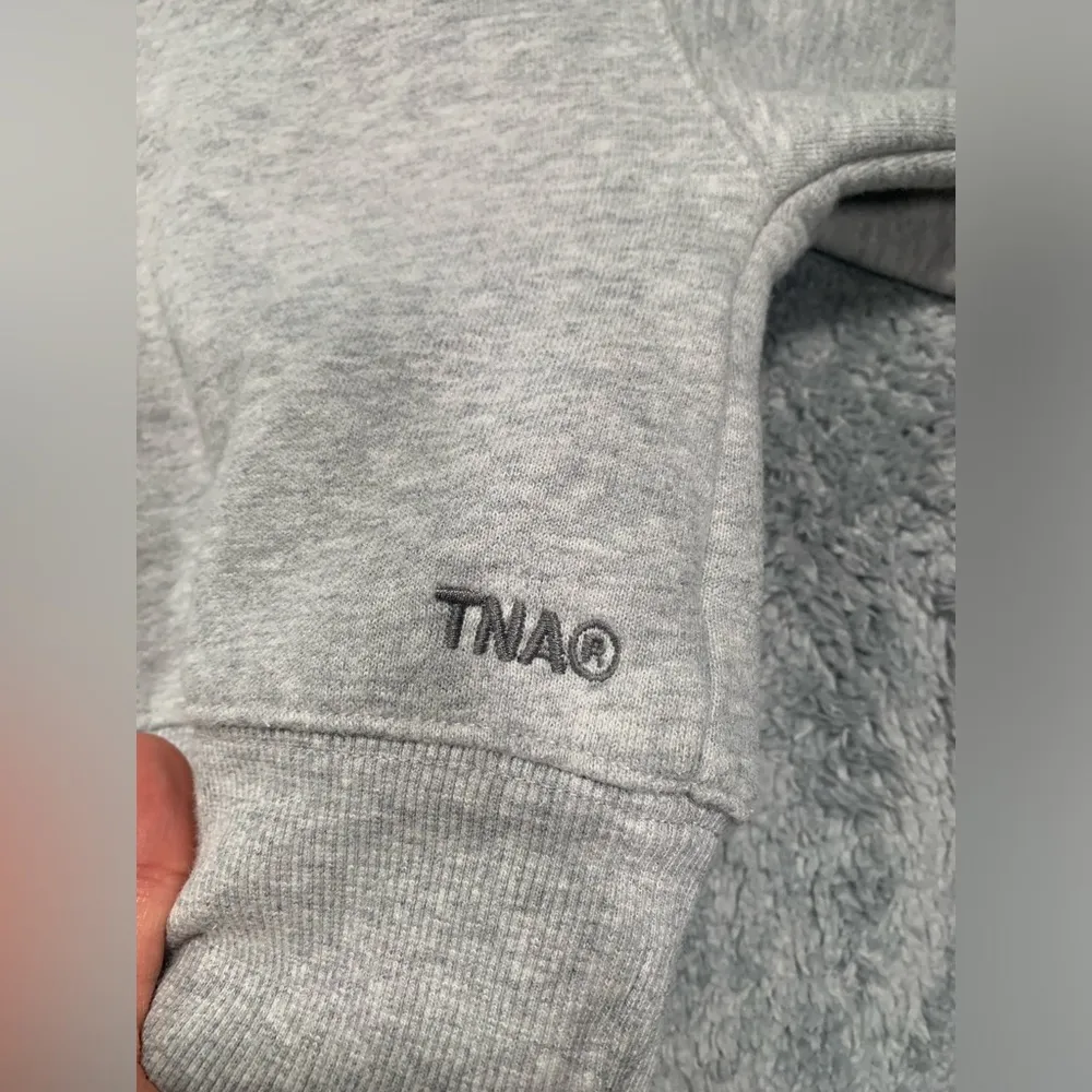 TNA sweatfleece cozy fleece small cropped sweatshirt gray - Image 2