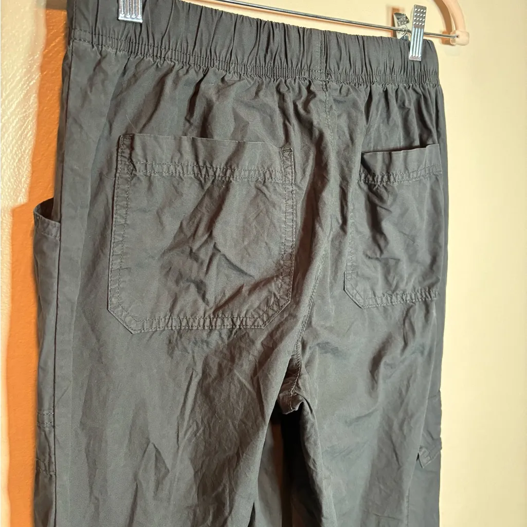 Aerie American Eagle Baggy Cargo Pant Skater Smoked Gray Drawstring‎ Small - Image 3