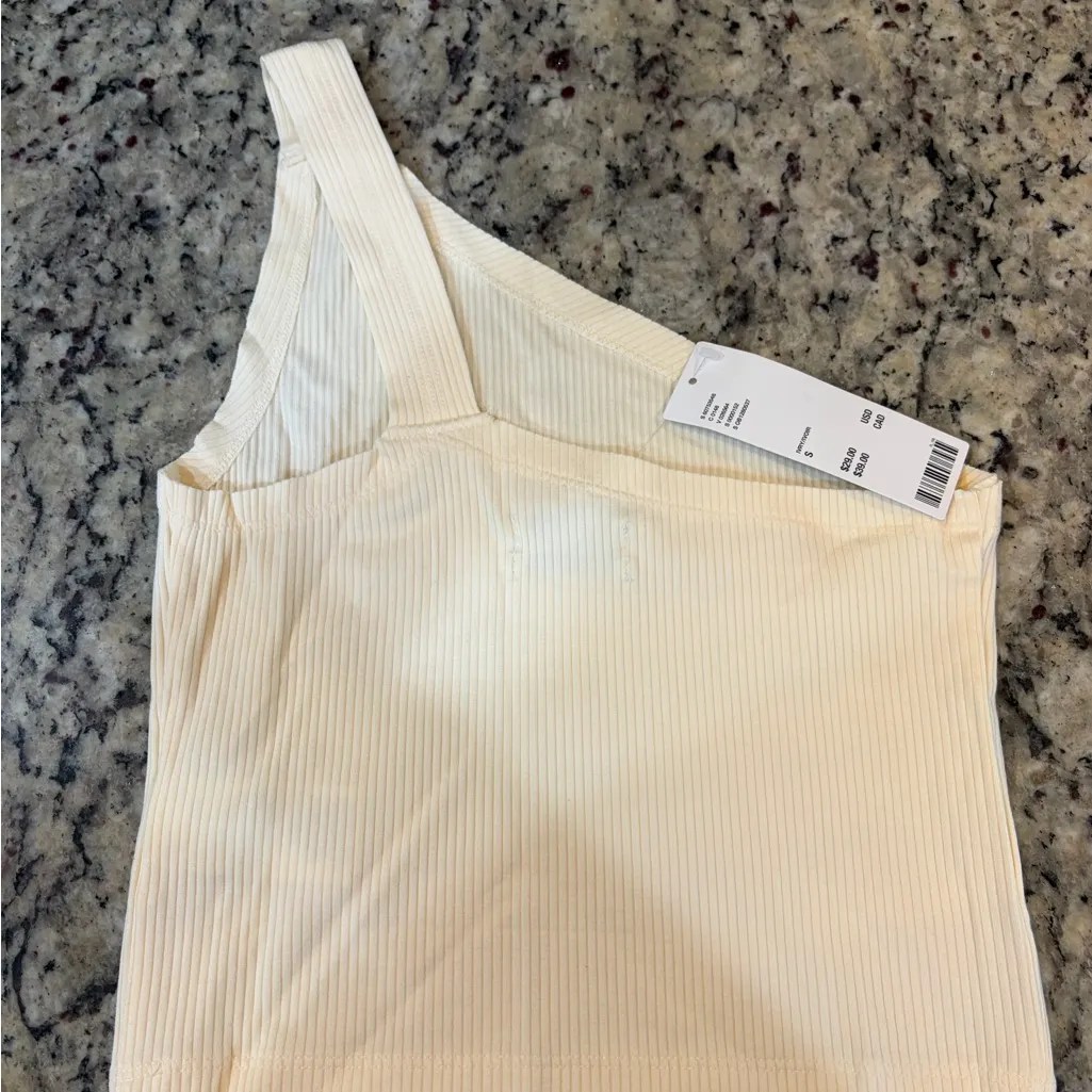 Urban Outfitters Cream Ribbed Top - Image 3