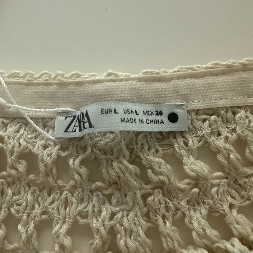 Zara Crochet Striped Shorts NWT - Image 3