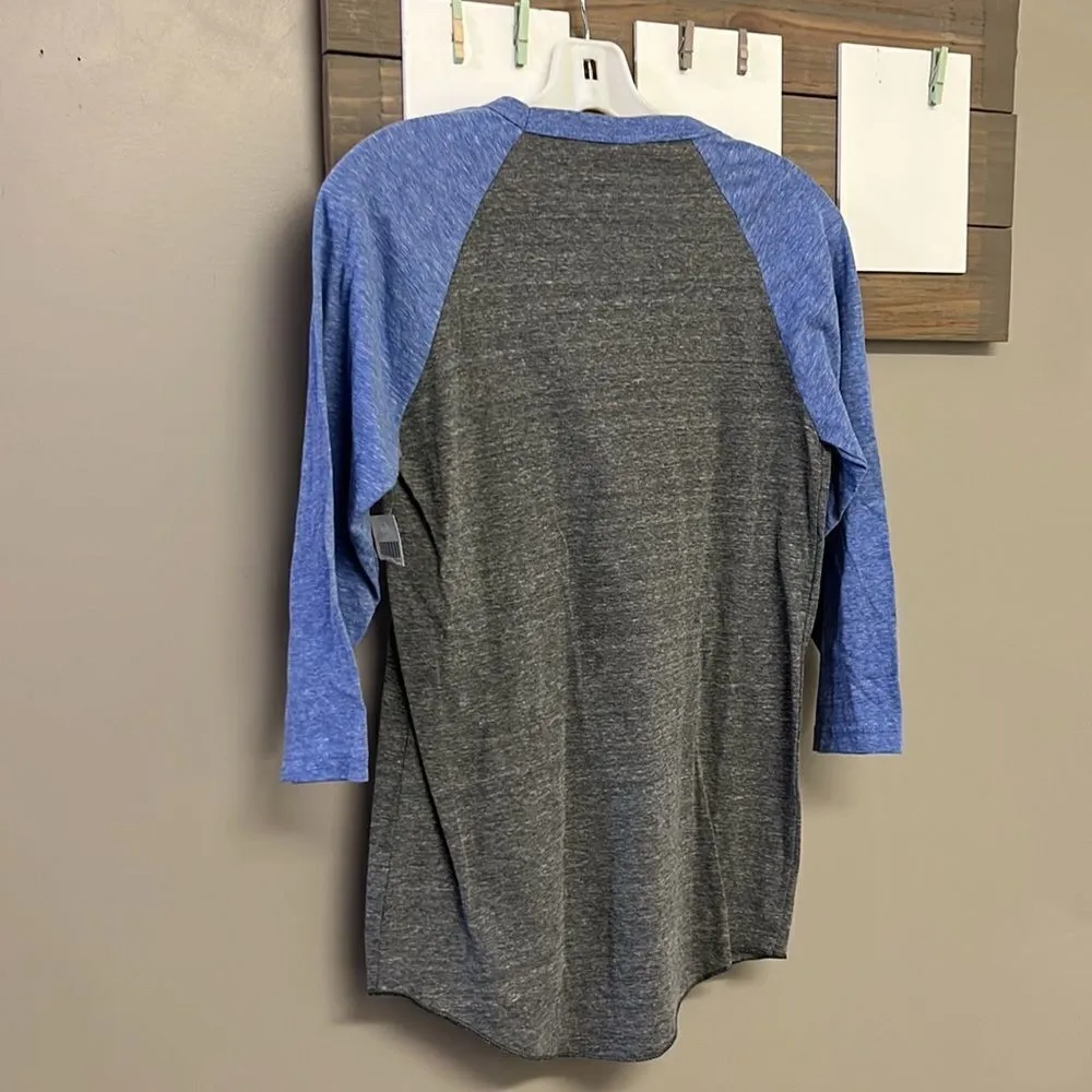 Disney Parks Gray/Blue 3/4 Sleeve Baseball ALL DAY 24/7 365 EVERYDAY Shirt - Image 10