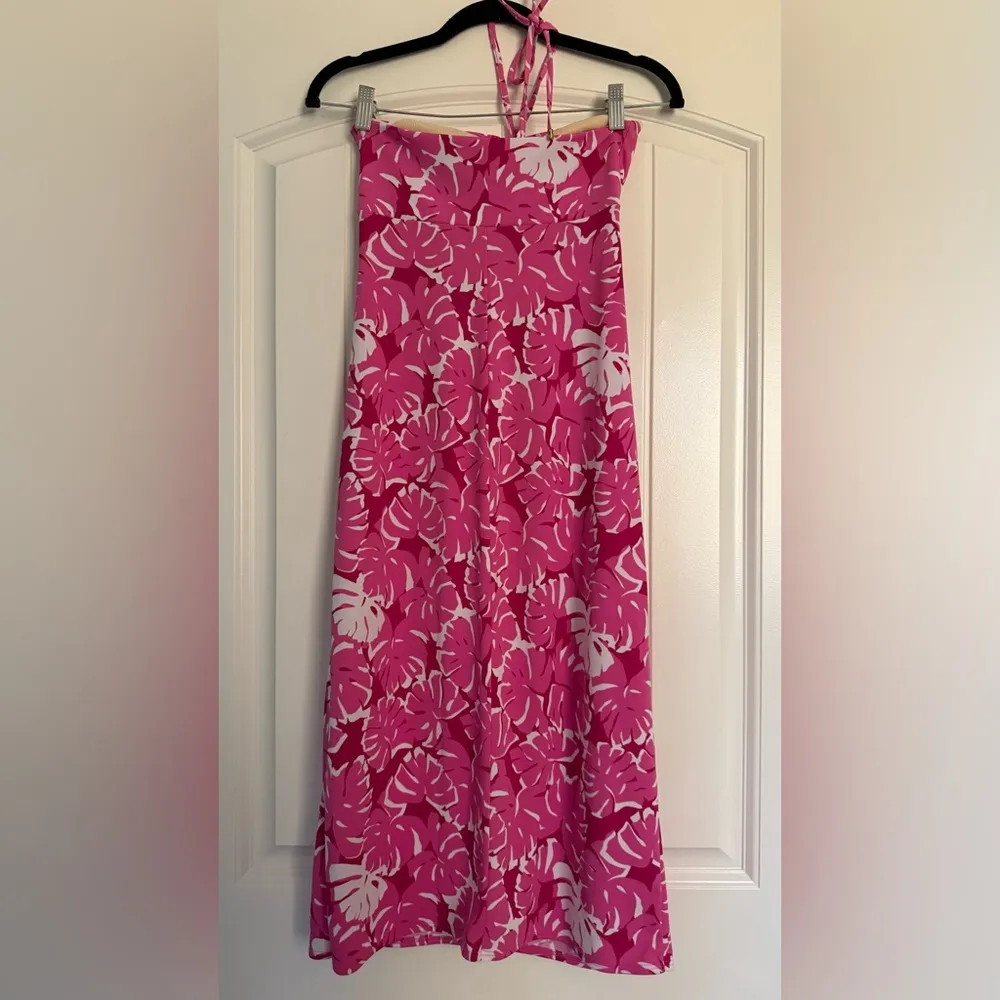 Michael Kors y2k halter Pink and White Dress - Image 3