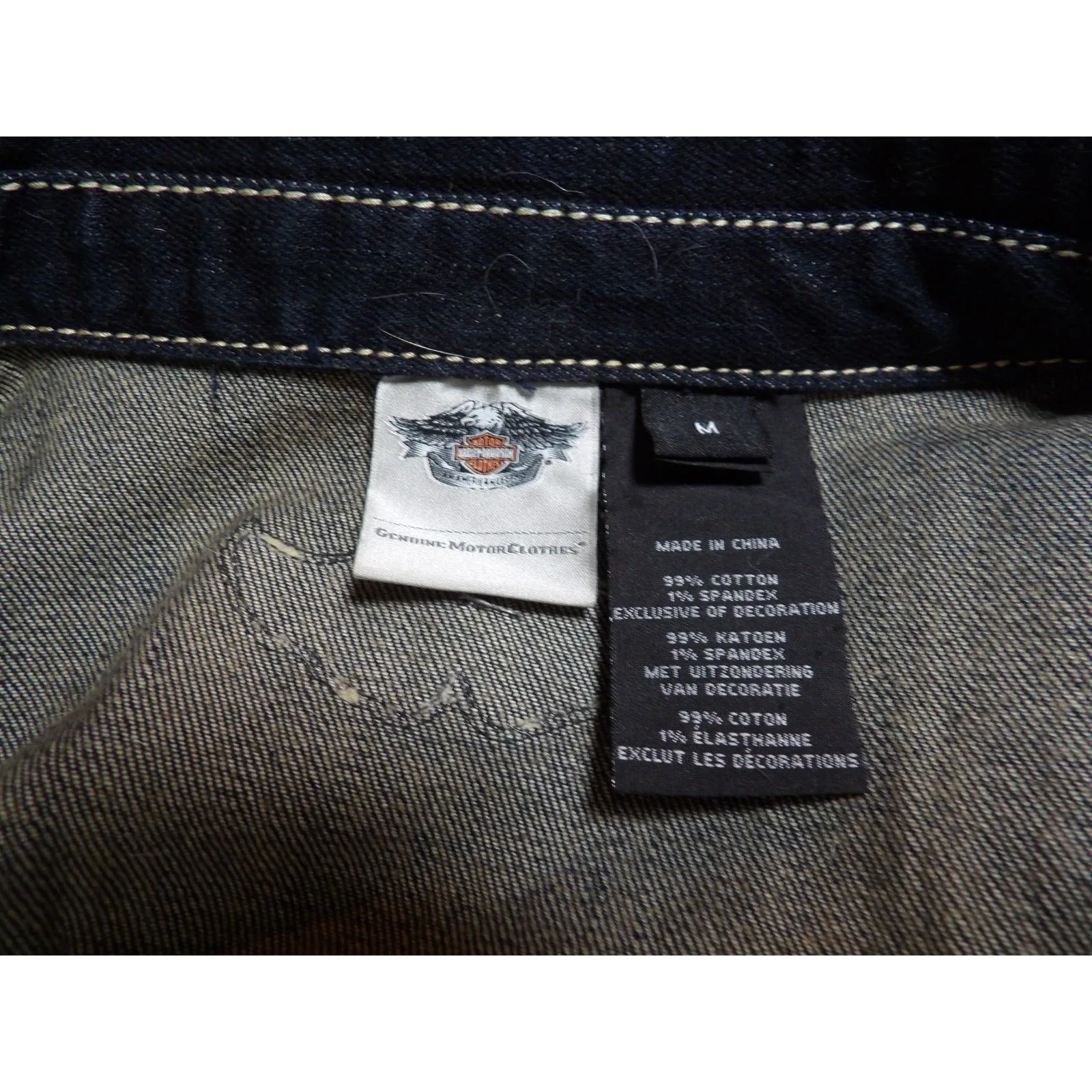 Harley Davidson Denim vest with patches Blue Size M - Image 6