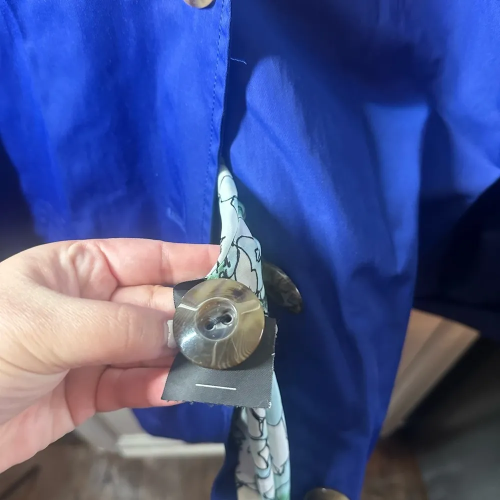 Ellen Tracy Royal Blue Rain Jacket Size Medium - Image 3