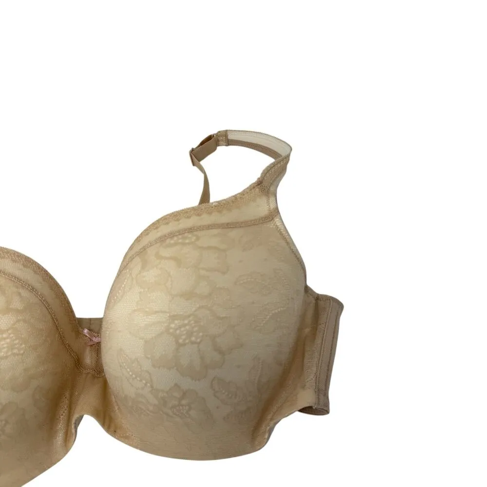 Cacique Modern Lace Covered LL Balc Beige Bra Romantic Feminine Womens 42D - Image 2