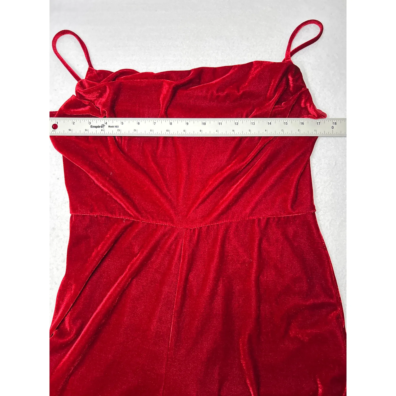 Laundry by Shelli Segal Womens Red Velvet Straight Leg Jumpsuit. Size 10. NWOT - Image 6