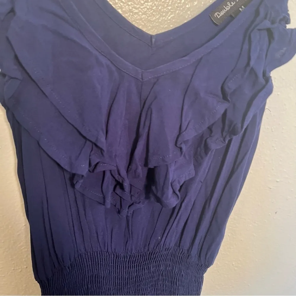 Double Zero Sleeveless Dress Navy Blue - Image 3