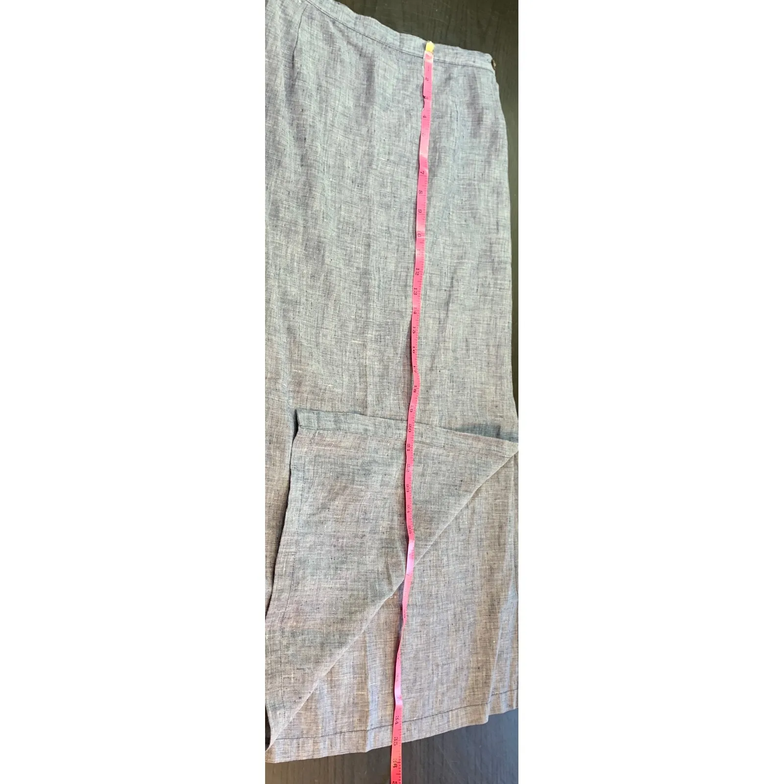 Laura Ashley‎ Linen Maxi Skirt Womens USA 8 Long Blue Vintage READ FLAWS - Image 10