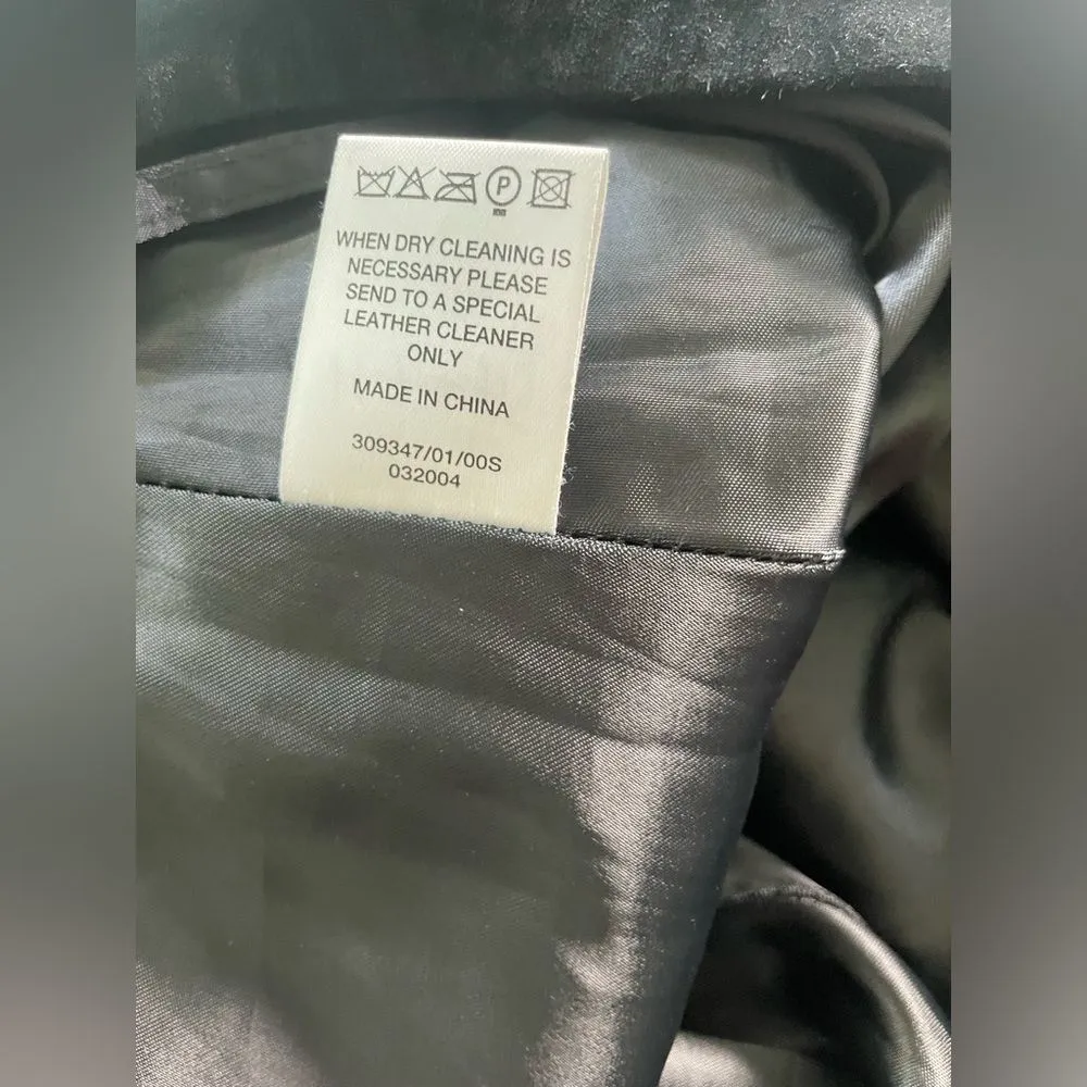 Wallis Black Leather Skirt Whimsy Goth Luxury Uptown Punk Knee - Image 8