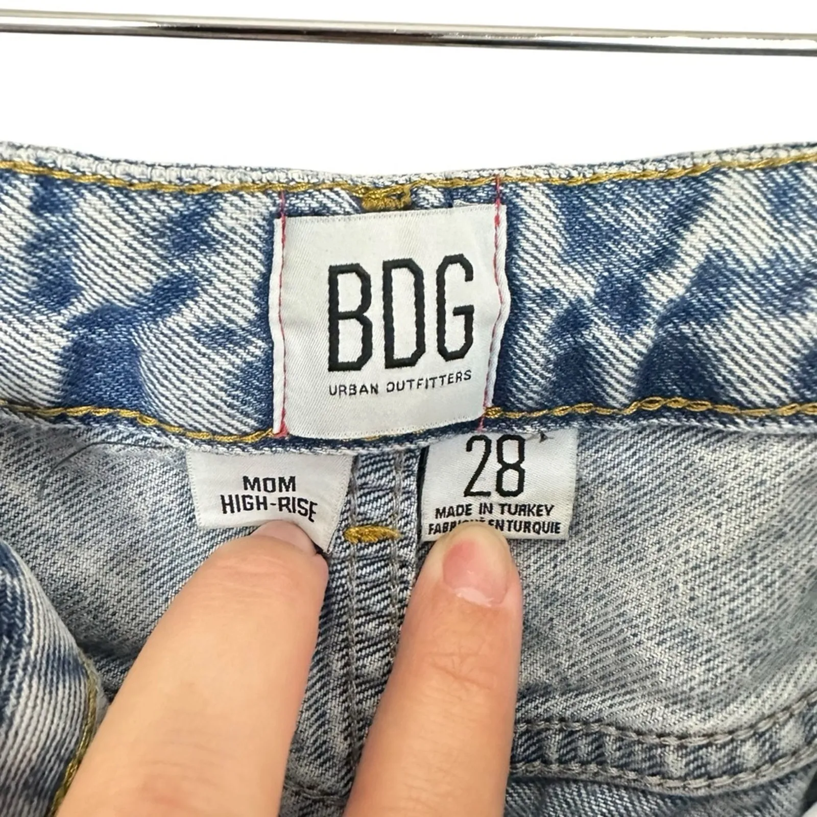 Urban Outfitters BDG High Rise Acid Wash Vintage Mom Jeans Size 28 - Image 6