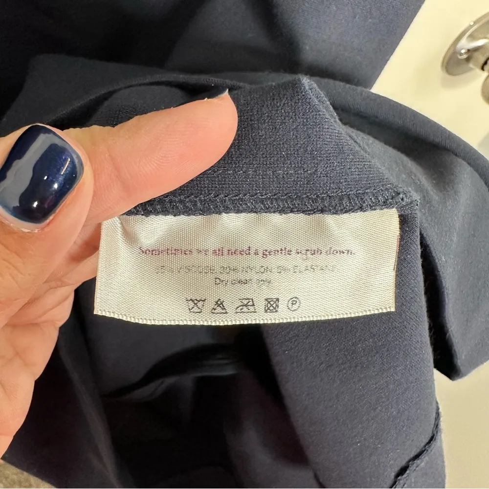 MM Lafleur Lydia Twist Strap Sheath Dress in Navy Blue - Image 5