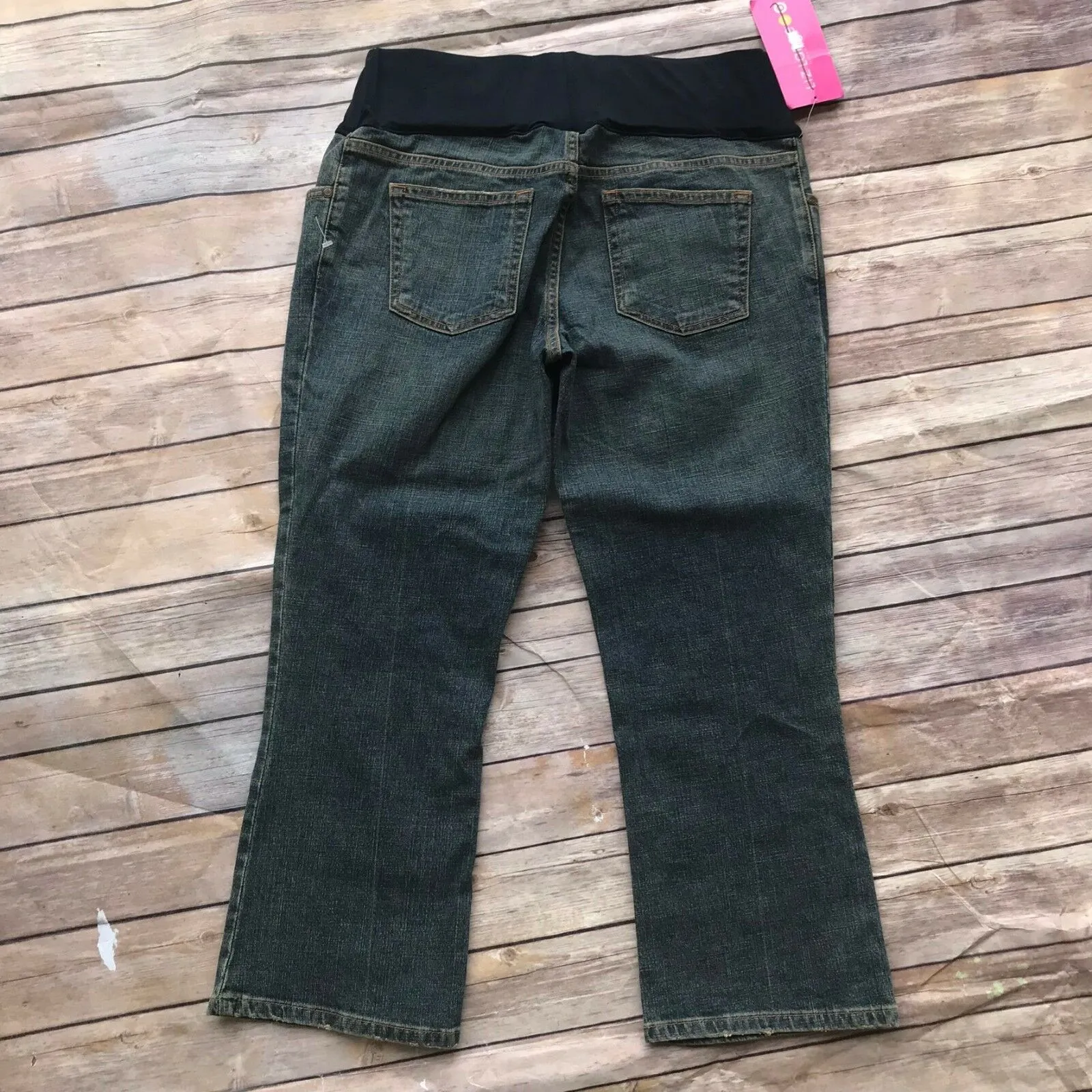 Liz Lange Womens‎ Capris Jeans Size 4 Maternity Dark Denim NEW - Image 5