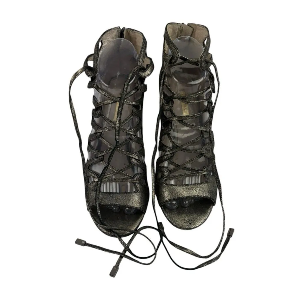 Louise et Cie Kacy Gladiator Heels Womens Size 8M Metallic Edgy Whimsigoth Fairy - Image 8