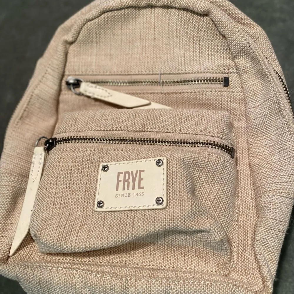 #232 FRYE Ivy Mini Backpack In Off White New with Tags - Image 7