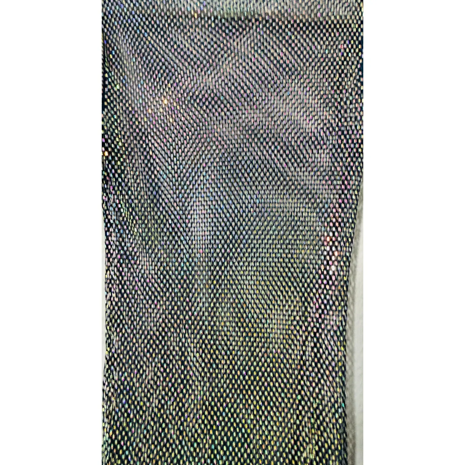 NEW Free People Women's Navy Filter Finish Long Sleeve Metallic Mesh Small Punk - Image 13