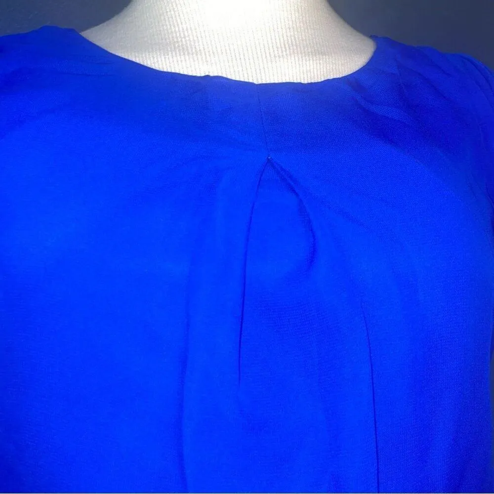Speechless Semi formal dress size small royal blue gray round neck crisscross - Image 12